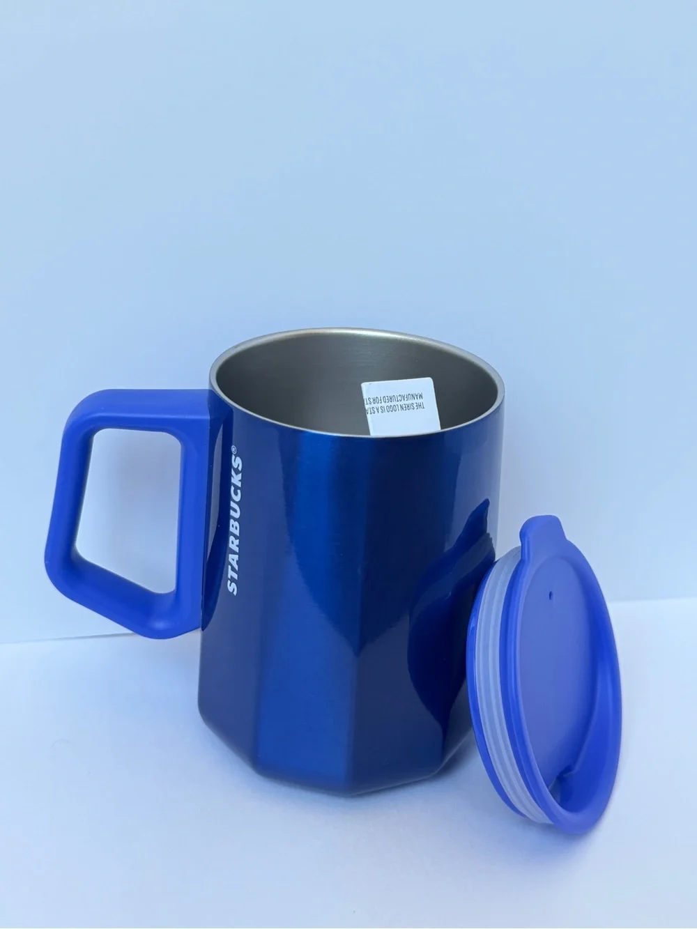 Starbucks Metallic Royal Blue Travel Mug with Matching Blue Lid
